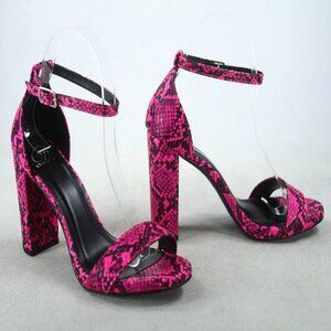 Premium NEW Women's Color Open Toe Ankle Strap Chunky Heel Sandal